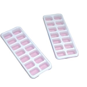 Pink Silicone Ice Cube Trays – Set of 2